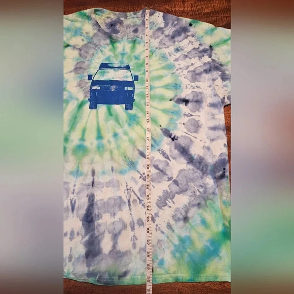 Fruit Of The Loom Men's Hippie Van Tye Dye Short Sleeve Shirt Size 2XL NWOT - Picture 9 of 9